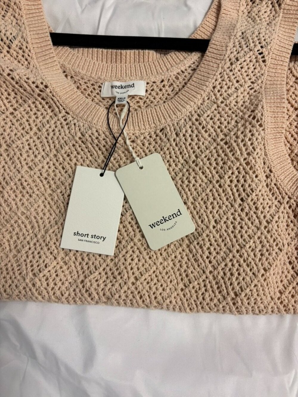 Weekend Los Angeles Bailey Square Neck Knit Top Size XXL Petite NWT - Picture 3 of 7